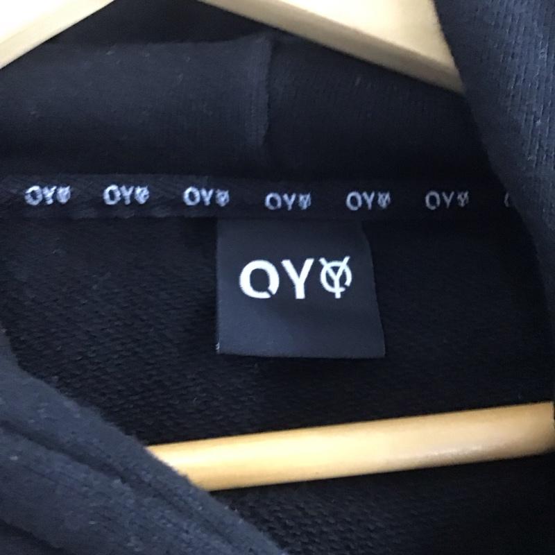 オーワイ OY パーカー 長袖 長袖パーカー プルオーバーパーカー スウェット ロゴ、文字 黒 / ブラック /  メンズ USED 古着 中古 10140500