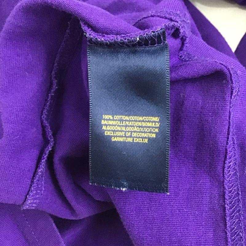 ポロラルフローレン POLO RALPH LAUREN カットソー 長袖 長袖カットソー プリントカットソー クルーネック L ロゴ、文字 紫 / パープル /  メンズ USED 古着 中古 10126220
