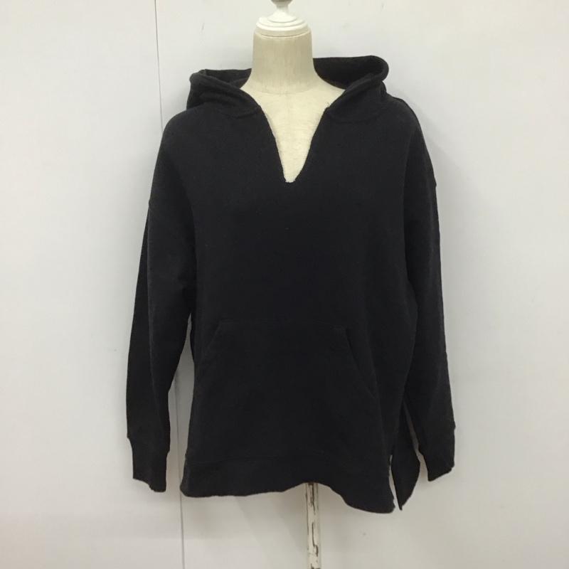 アズールバイマウジー AZUL BY MOUSSY パーカー 長袖 250CSZ80-014I V CUT OVERHOODIE M 無地 黒 / ブラック /  レディース USED 古着 中古 10128227