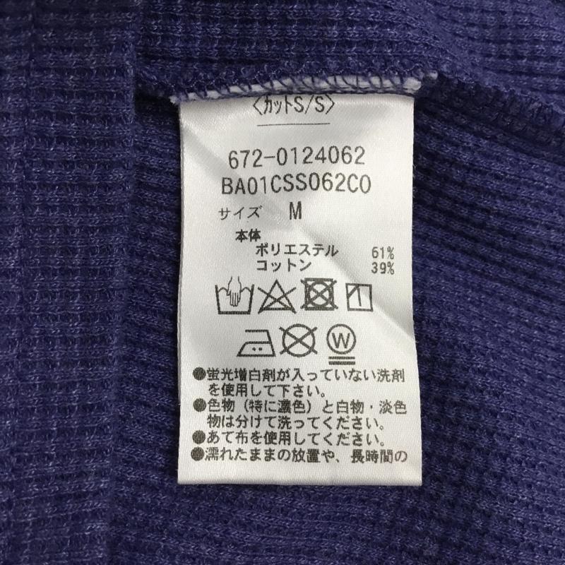 ナノユニバース nano・universe Tシャツ 半袖 672-0124062 クルーネック ワッフル M 無地 青 / ブルー /  メンズ USED 古着 中古 10119330