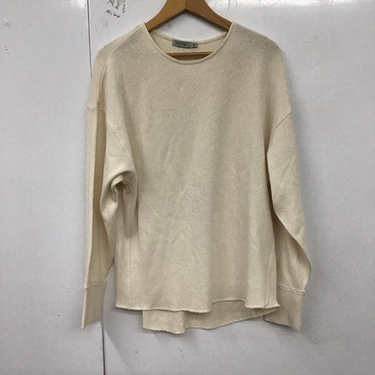 ニコアンド niko and... カットソー 長袖 L 無地 アイボリー / アイボリー /  レディース USED 古着 中古 10129822