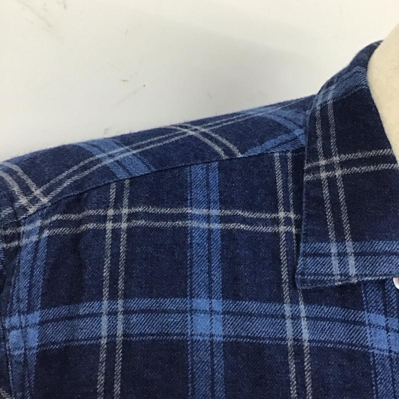 オールドジョーアンドコー OLDJOE&CO. シャツ、ブラウス 長袖 コットン 日本製 ワークシャツ チェック 青 / ブルー / X 紺 / ネイビー /  メンズ USED 古着 中古 10121312