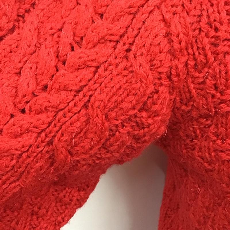 アダムエロペ ADAM ET ROPE  ニット、セーター 長袖 長袖 M 総柄 赤 / レッド /  メンズ USED 古着 中古 10112573