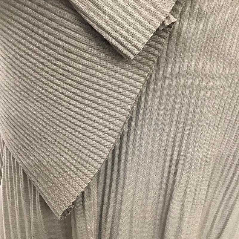 ザラ ZARA カットソー 半袖 プリーツ リブ S 無地 茶 / ブラウン /  レディース USED 古着 中古 10113488