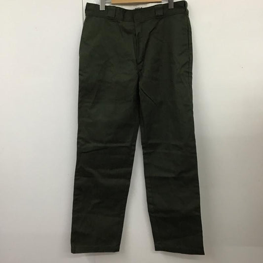 ディッキーズ Dickies パンツ ワークパンツ、ペインターパンツ ワークパンツ ワイドパンツ カジュアルパンツ 34 無地 カーキ / カーキ /  メンズ USED 古着 中古 10122707