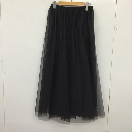 ローリーズファーム LOWRYS FARM スカート ロングスカート チュールスカート FREE 無地 黒 / ブラック /  レディース USED 古着 中古 10137206