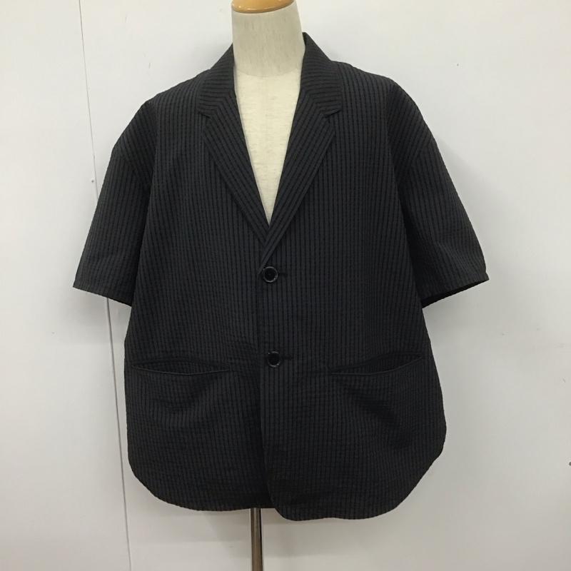 ハレ HARE ジャケット、上着 ジャケット、ブレザー ha030159tr ストライプ半袖シャツジャケット カラーシャツジャケット カジュアルジャケット S ストライプ 灰 / グレー /  メンズ USED 古着 中古 10107491