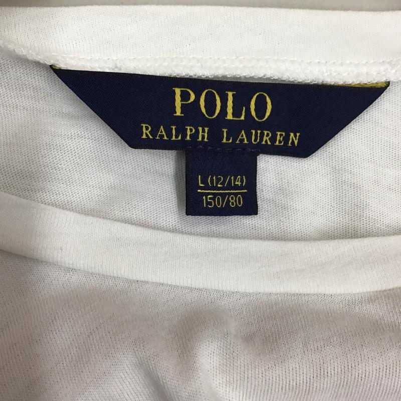 ポロラルフローレン POLO RALPH LAUREN Tシャツ 半袖 キッズ L ロゴ、文字 白 / ホワイト /  ガールズ USED 古着 中古 10116920