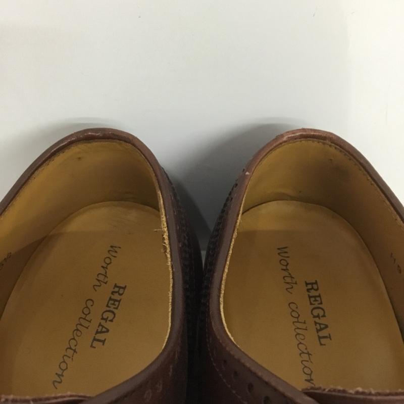 リーガル REGAL 革靴 革靴 J165 ウィングチップ メダリオン ビジネスシューズ 25.5 25.5cm  茶 / ブラウン /  メンズ USED 古着 中古 10140428