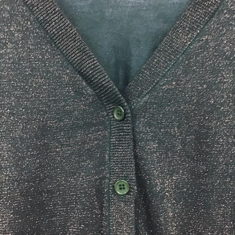 スライ SLY カットソー 長袖 030AAZ70-0480 LAMEBALLOONSLEEVEハイゲージトップス FREE 無地 緑 / グリーン /  レディース USED 古着 中古 10140466