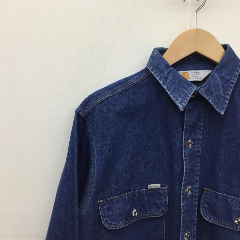カーハート Carhartt シャツ、ブラウス 長袖 Carhartt デニムシャツ M 無地 インディゴ / インディゴ /  メンズ USED 古着 中古 10127624