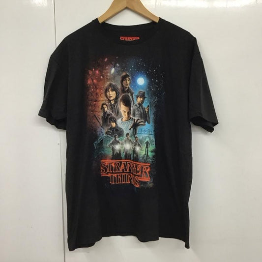 古着 USED Tシャツ 半袖 半袖カットソー プリントTシャツ クルーネックカットソー XL プリント 黒 / ブラック /  メンズ USED 古着 中古 10130111