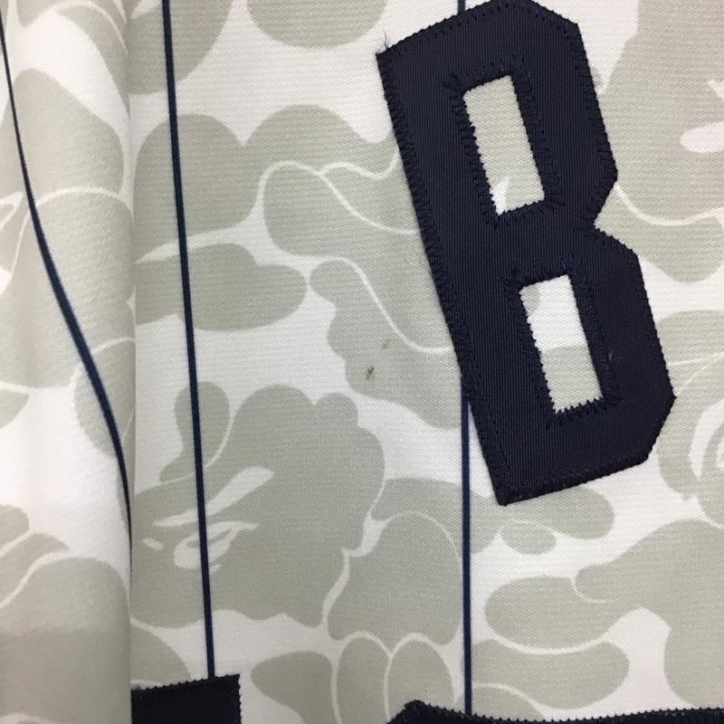 アベイシングエイプ A BATHING APE シャツ、ブラウス 半袖 Mitchell Ness NEWYORKYANKEESABCCAMOJERSEY ベースボールシャツ XL プリント 灰 / グレー /  メンズ USED 古着 中古 10141012