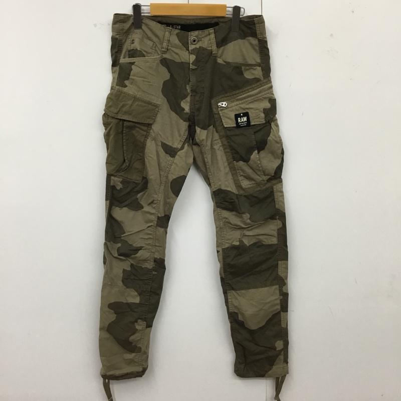 ジースターロゥ G-STAR RAW パンツ ワークパンツ、ペインターパンツ ワークパンツ ワイドパンツ カジュアルパンツ 迷彩 31インチ プリント マルチカラー / マルチカラー /  メンズ USED 古着 中古 10118698