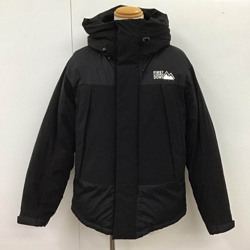 ファーストダウン FIRST DOWN ジャケット、上着 ダウンジャケット 203-1502 ダウンジャケット アウター ジップアップジャケット XL ロゴ、文字 黒 / ブラック /  メンズ USED 古着 中古 10119993