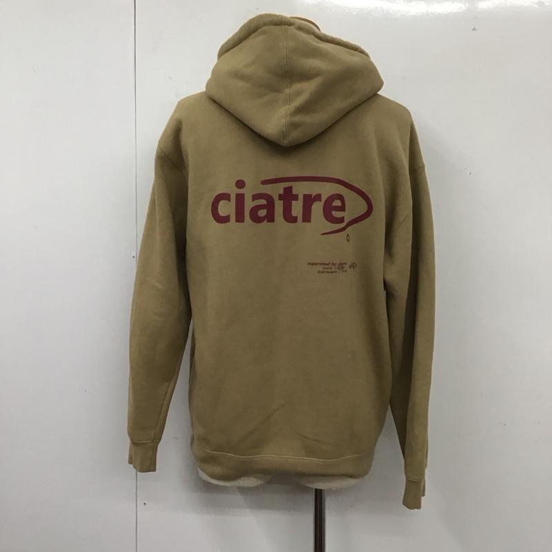 シアター ciatre パーカー 長袖 フーディ プルオーバー M プリント ベージュ / ベージュ /  メンズ USED 古着 中古 10109872