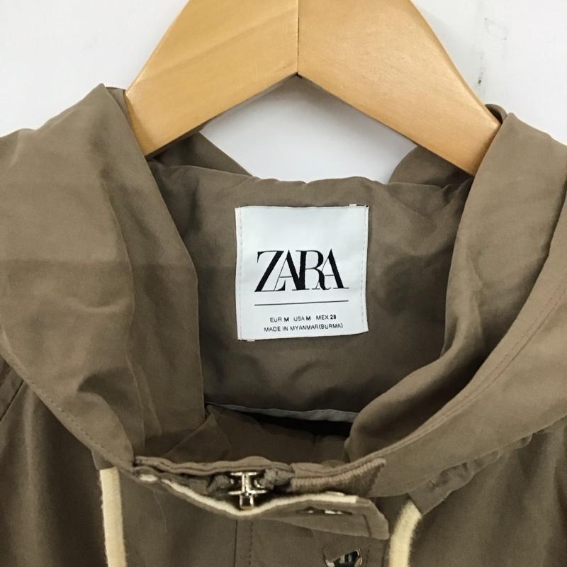 ザラ ZARA ジャケット、上着 ジャケット、ブレザー ジップアップパーカージャケット アウター M 無地 茶 / ブラウン /  レディース USED 古着 中古 10136786