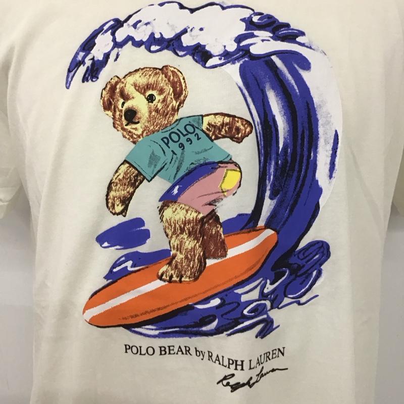 ポロラルフローレン POLO RALPH LAUREN Tシャツ 半袖 半袖カットソー プリントTシャツ クルーネックカットソー L プリント 白 / ホワイト /  メンズ USED 古着 中古 10112829