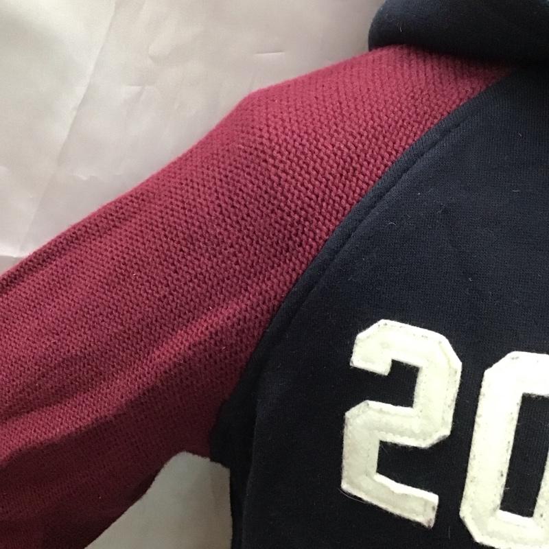 エディーバウアー Eddie Bauer パーカー 長袖 ジップアップパーカー 長袖パーカー フード付きパーカー S ロゴ、文字 えんじ / ワインレッド / X 紺 / ネイビー /  メンズ USED 古着 中古 10110752