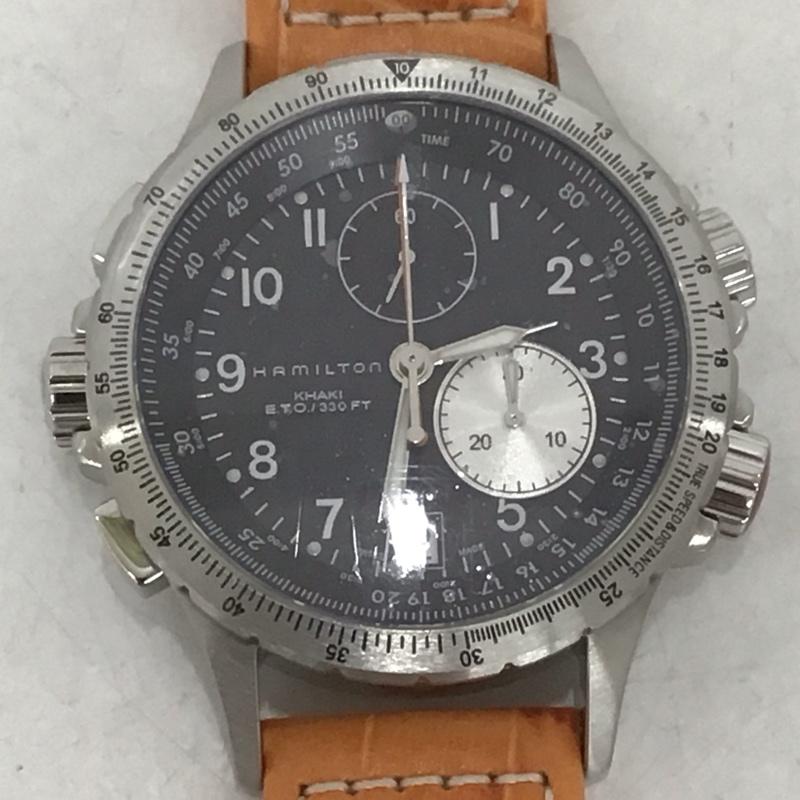 ハミルトン HAMILTON 腕時計 アナログ（クォーツ式） H776121 レザーベルト ロゴ、文字 茶 / ブラウン /  メンズ USED 古着 中古 10134491