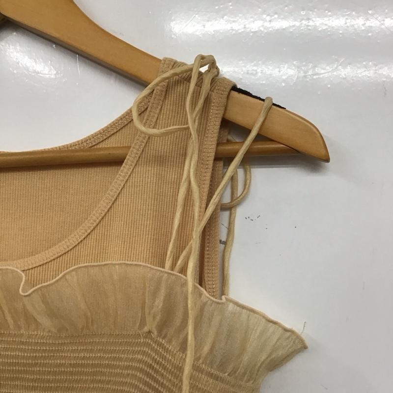 カスタネ Kastane ワンピース ロングスカート KA4F049 シアーシャーリングワンピースSET タンクトップ FREE 無地 橙 / オレンジ /  レディース USED 古着 中古 10142271