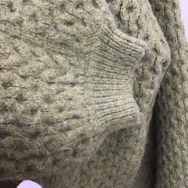 セレクトモカ select MOCA ニット、セーター 長袖 10007389-3 長袖セーター 長袖ニットカットソー クルーネックカットソー FREE 無地 緑 / グリーン /  レディース USED 古着 中古 10110814