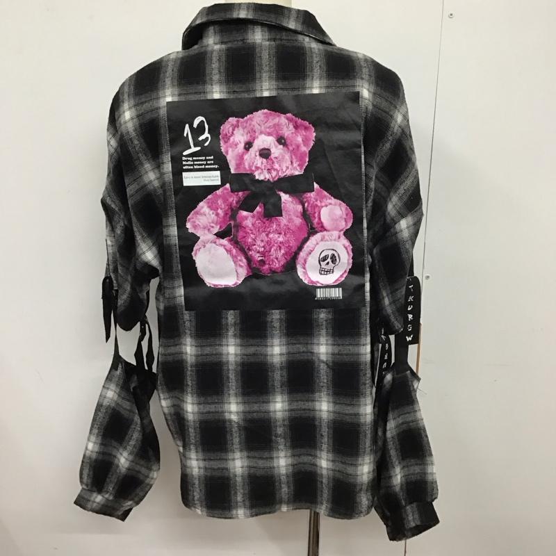 バックサイドオブトーキョー backside of tokyo シャツ、ブラウス 長袖 長袖シャツ カラーシャツ 長袖カットソー チェックシャツ M チェック 白 / ホワイト / X 黒 / ブラック /  メンズ USED 古着 中古 10124462