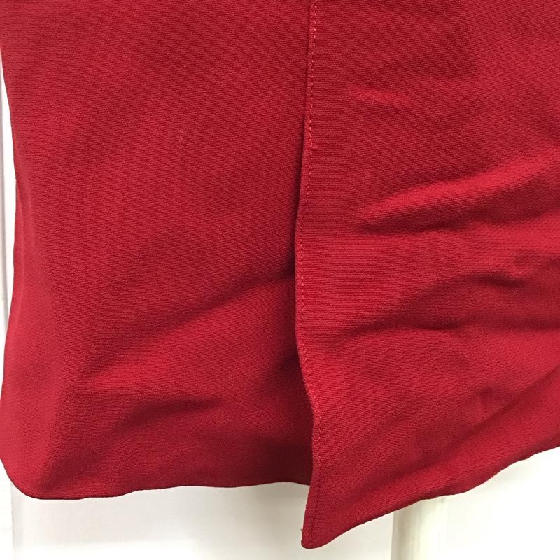 プラダ PRADA ワンピース ひざ丈スカート ノースリーブ 42 無地 えんじ / ワインレッド /  レディース USED 古着 中古 10114442