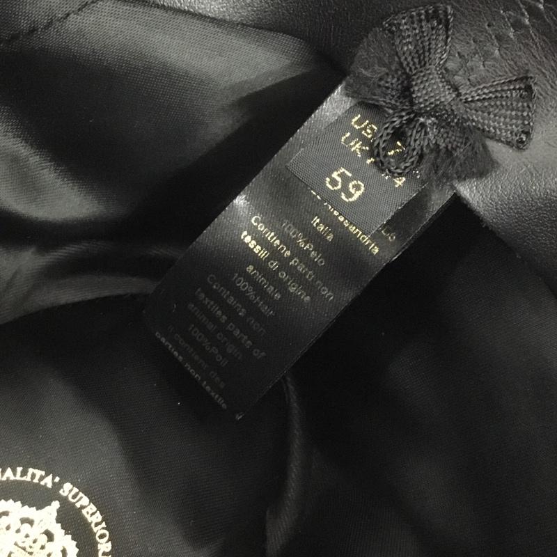 ボルサリーノ Borsalino 帽子 ハット 中折れ帽 ソフトハット イタリア製 無地 黒 / ブラック /  メンズ USED 古着 中古 10143668