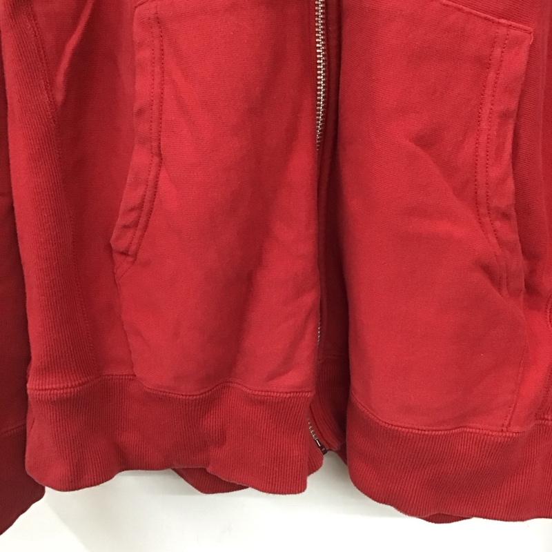 ステューシー STUSSY パーカー 長袖 ジップアップパーカー 長袖パーカー カジュアルジャケット スウェット XL ロゴ、文字 赤 / レッド /  メンズ USED 古着 中古 10140306
