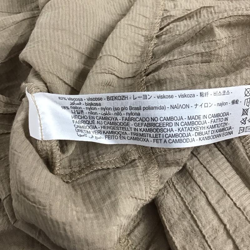 ザラ ZARA ワンピース ミニスカート S 無地 ベージュ / ベージュ /  レディース USED 古着 中古 10140426
