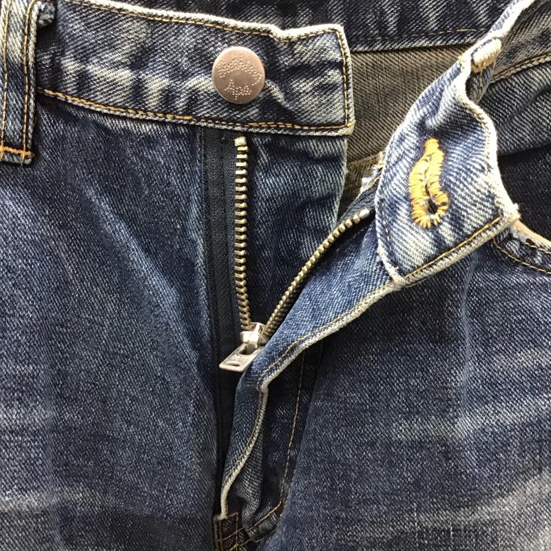 アベイシングエイプ A BATHING APE パンツ デニム、ジーンズ デニムパンツ ストレートパンツ スリムパンツ カジュアルパンツ S 無地 インディゴ / インディゴ /  メンズ USED 古着 中古 10111698