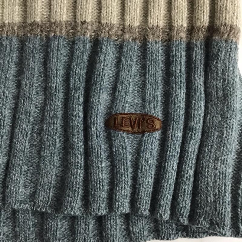 リーバイストラウスアンドコー Levi Strauss & co. ニット、セーター 長袖 長袖ニットカットソー クルーネック セーター 90S イタリア製 XL ボーダー柄 マルチカラー / マルチカラー /  メンズ USED 古着 中古 10131968