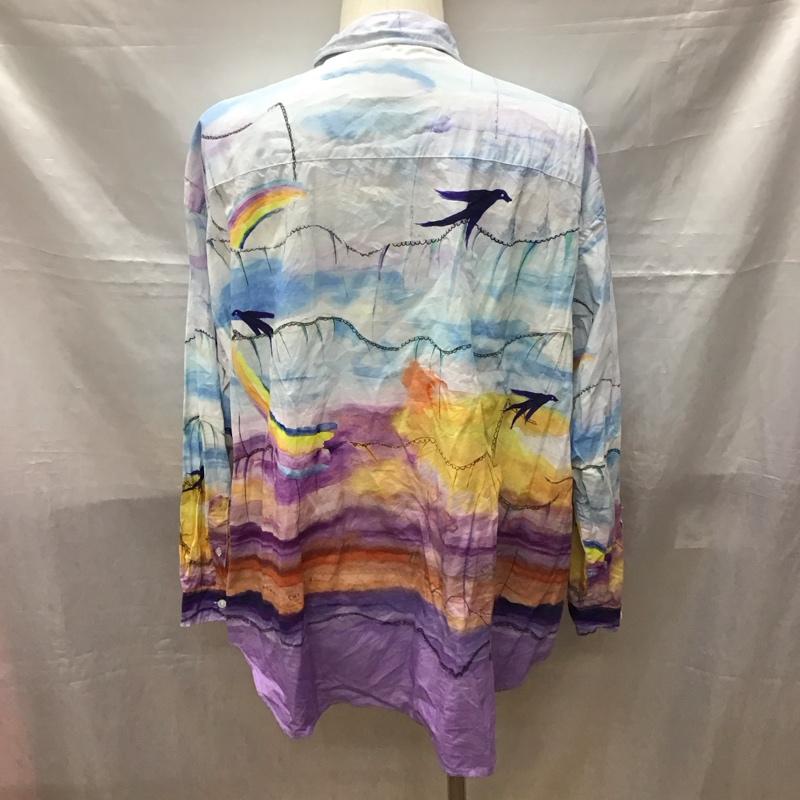 ニコアンド niko and... シャツ、ブラウス 長袖 X222ZA00AD ツモリチサト コラボ総柄シャツ 長袖シャツ L プリント マルチカラー / マルチカラー /  メンズ USED 古着 中古 10117511