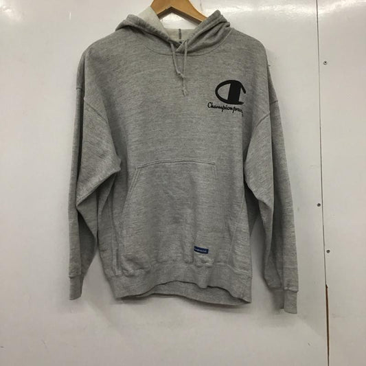 チャンピオン Champion パーカー 長袖 長袖パーカー プルオーバーパーカー スウェット L プリント 灰 / グレー /  メンズ USED 古着 中古 10138214