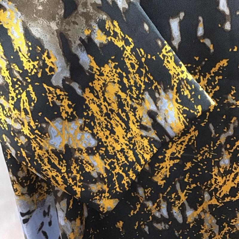ザラベーシック ZARA BASIC ワンピース ひざ丈スカート 長袖ワンピース 七分丈 Vネックワンピース プリント S プリント マルチカラー / マルチカラー /  レディース USED 古着 中古 10117980