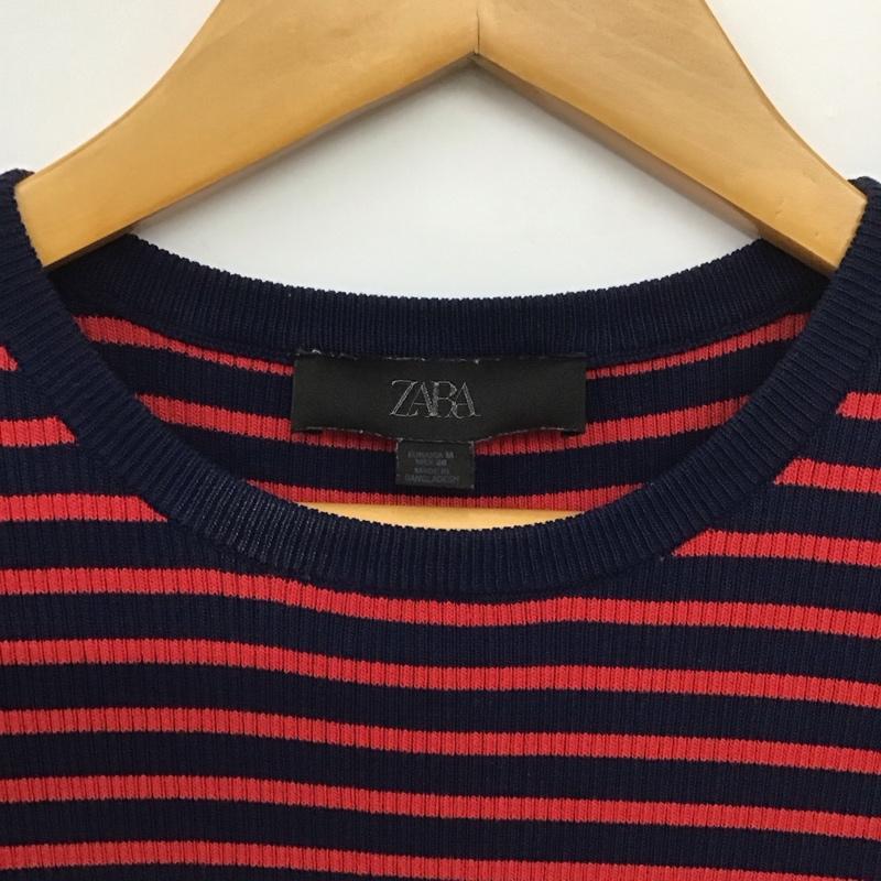 ザラ ZARA カットソー 半袖 ボーダー M ボーダー柄 マルチカラー / マルチカラー /  レディース USED 古着 中古 10149091