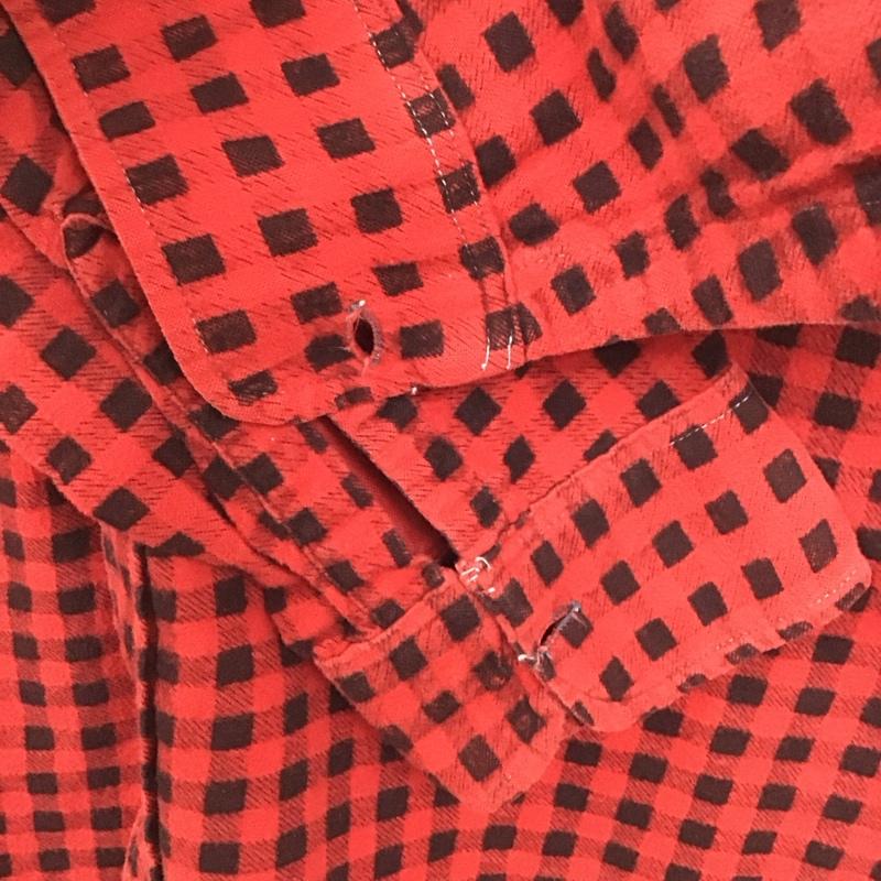 ポーラー POLAR シャツ、ブラウス 長袖 チェック 赤 / レッド /  メンズ USED 古着 中古 10130886