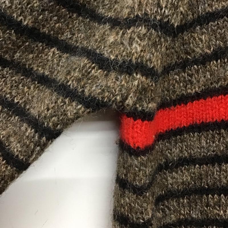 古着 USED ニット、セーター 長袖 長袖ニットカットソー クルーネック セーター イタリア製 M ボーダー柄 マルチカラー / マルチカラー /  メンズ USED 古着 中古 10144771