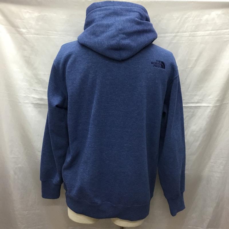 ザノースフェイス THE NORTH FACE パーカー 長袖 nt61835 スクエアロゴフーディープルオーバーパーカー 長袖スウェット M ロゴ、文字 青 / ブルー /  メンズ USED 古着 中古 10121805