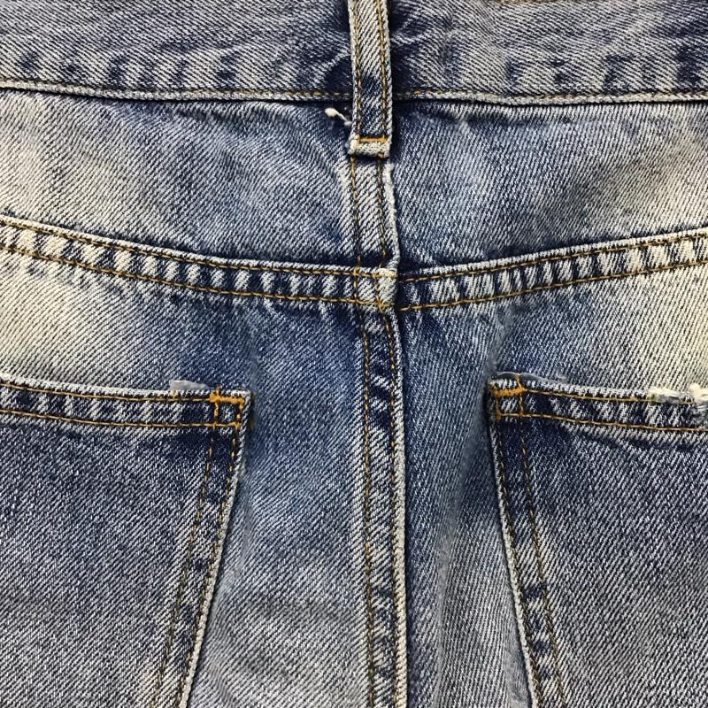 ザラウーマン ZARA WOMAN パンツ デニム、ジーンズ デニムパンツ ストレートパンツ ワイドパンツ カジュアルパンツ 36 無地 インディゴ / インディゴ /  レディース USED 古着 中古 10117994