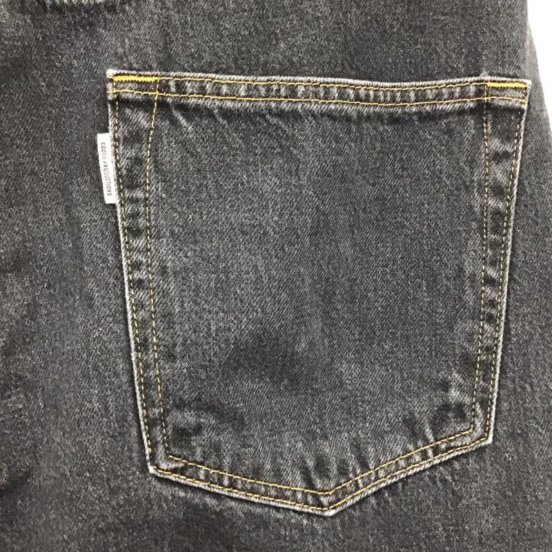 クーティープロダクションズ COOTIE PRODUCTIONS パンツ デニム、ジーンズ ワイド バギージーンズ デニムパンツ XL 無地 黒 / ブラック /  メンズ USED 古着 中古 10121299