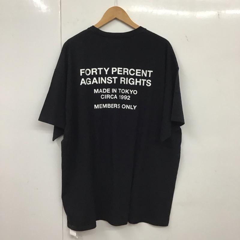フォーティーパーセントアゲインストライツ FORTY PERCENTS AGAINST RIGHTS Tシャツ 半袖 XL ロゴ、文字 X プリント 黒 / ブラック /  メンズ USED 古着 中古 10134971