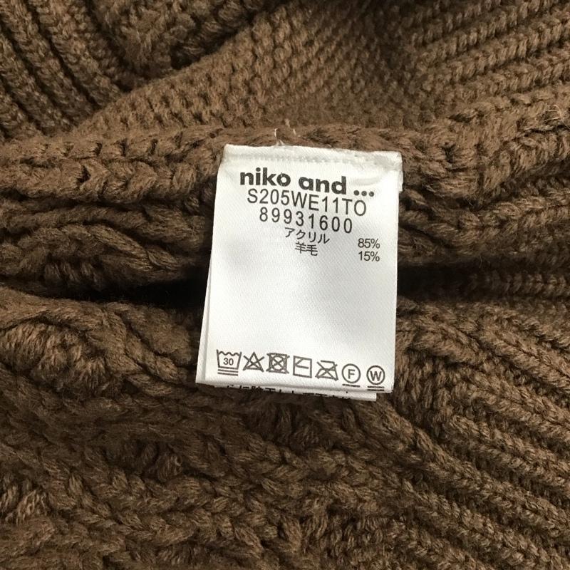 ニコアンド niko and... ニット、セーター 長袖 S205WE11TO ケーブル編み クルーネック 4  茶 / ブラウン /  レディース USED 古着 中古 10108089