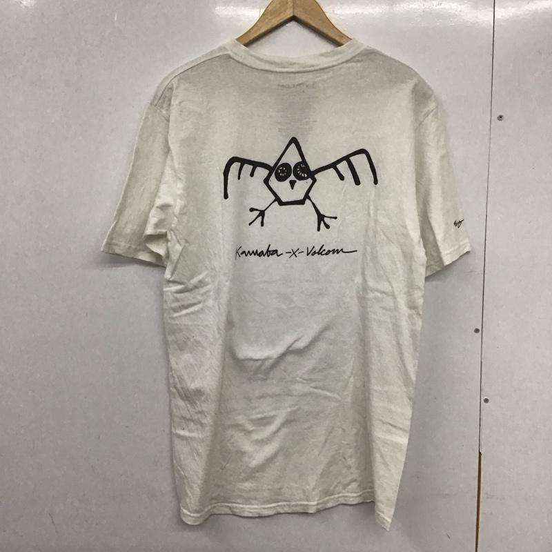 ボルコム VOLCOM Tシャツ 半袖 半袖カットソー プリントTシャツ クルーネックカットソー M プリント 白 / ホワイト /  メンズ USED 古着 中古 10132822