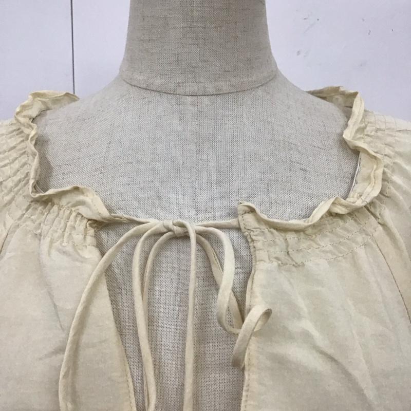 ザラ ZARA ワンピース ロングスカート 3067 107 721 長袖 フリル XS 無地 アイボリー / アイボリー /  レディース USED 古着 中古 10113070