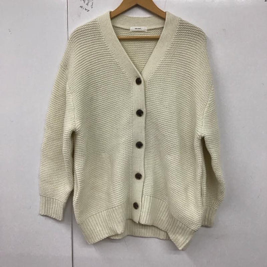 ニコアンド niko and... カーディガン 長袖 FREE 無地 白 / ホワイト /  レディース USED 古着 中古 10129714