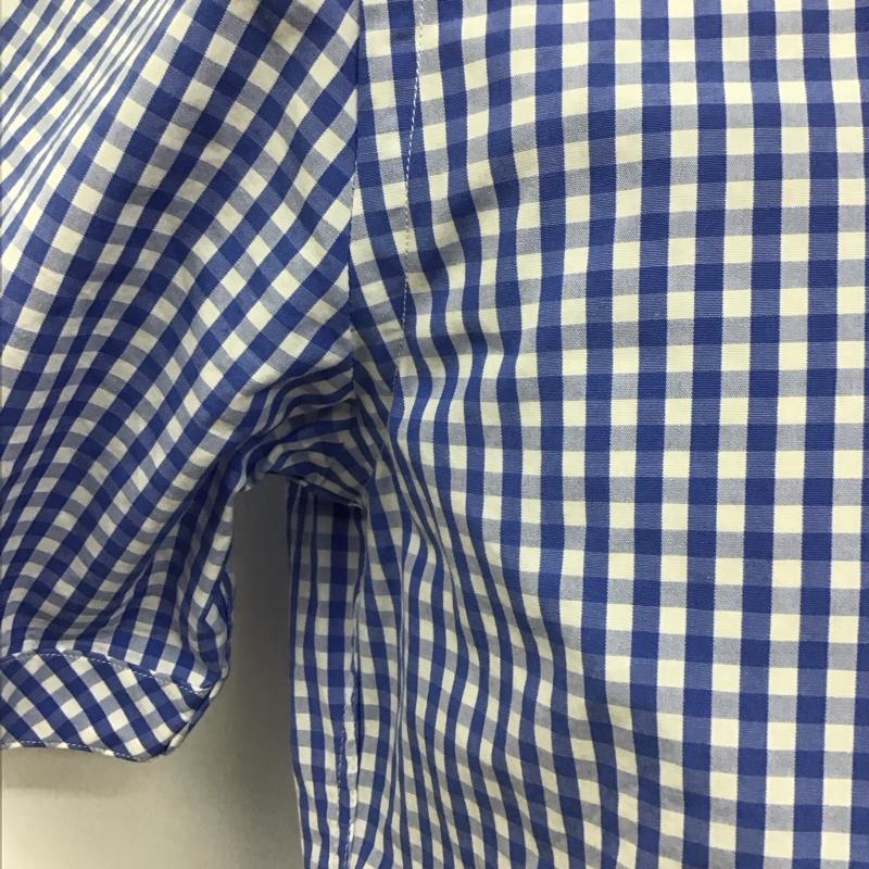 アベイシングエイプ A BATHING APE シャツ、ブラウス 半袖 半袖シャツ カラーシャツ 半袖カットソー チェックシャツ M チェック 白 / ホワイト / X 青 / ブルー /  メンズ USED 古着 中古 10112819