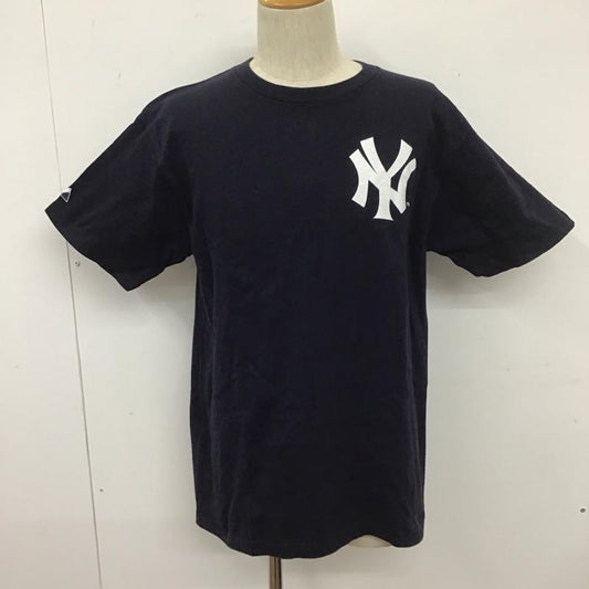 マジェスティック MAJESTIC Tシャツ 半袖 半袖カットソー プリントTシャツ クルーネックカットソー L ロゴ、文字 紺 / ネイビー /  メンズ USED 古着 中古 10111138