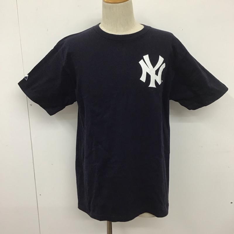 マジェスティック MAJESTIC Tシャツ 半袖 半袖カットソー プリントTシャツ クルーネックカットソー L ロゴ、文字 紺 / ネイビー /  メンズ USED 古着 中古 10111138